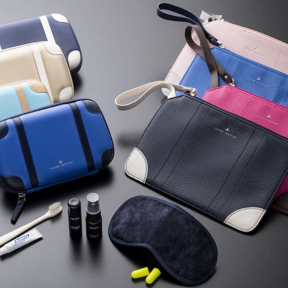 Globe Trotter Light Blue Wristlet & Cosmetics - Picture 9 of 9